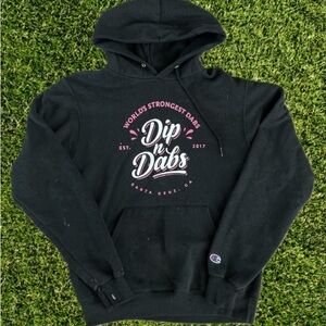 Champion Dip N Dabs Hoodie Size S Black Pink White
